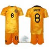 Officiële Voetbalshirt + Korte Broek Nederland Cody Gakpo 8 Thuis WK 2022 - Kids